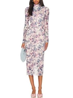 Steve Madden Maya Floral Long Sleeve Midi Dress